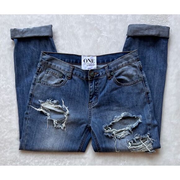 One Teaspoon Awesome Baggies Low Waist Medium Rise Relaxed Leg Tapered Cuffed - Picture 9 of 15